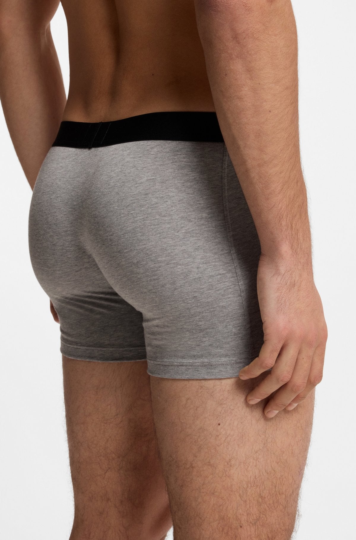 Hugo Boss BOSS ONE three-pack stretch-cotton boxer briefs in White / Grey / Black