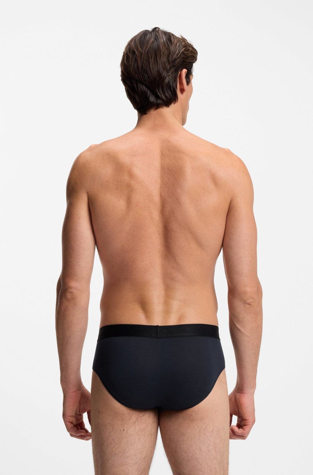 Hugo Boss BOSS ONE three-pack stretch-cotton briefs in White / Grey / Black