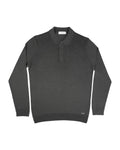 Ketroy Button Placket Wool Polo – Anthracite