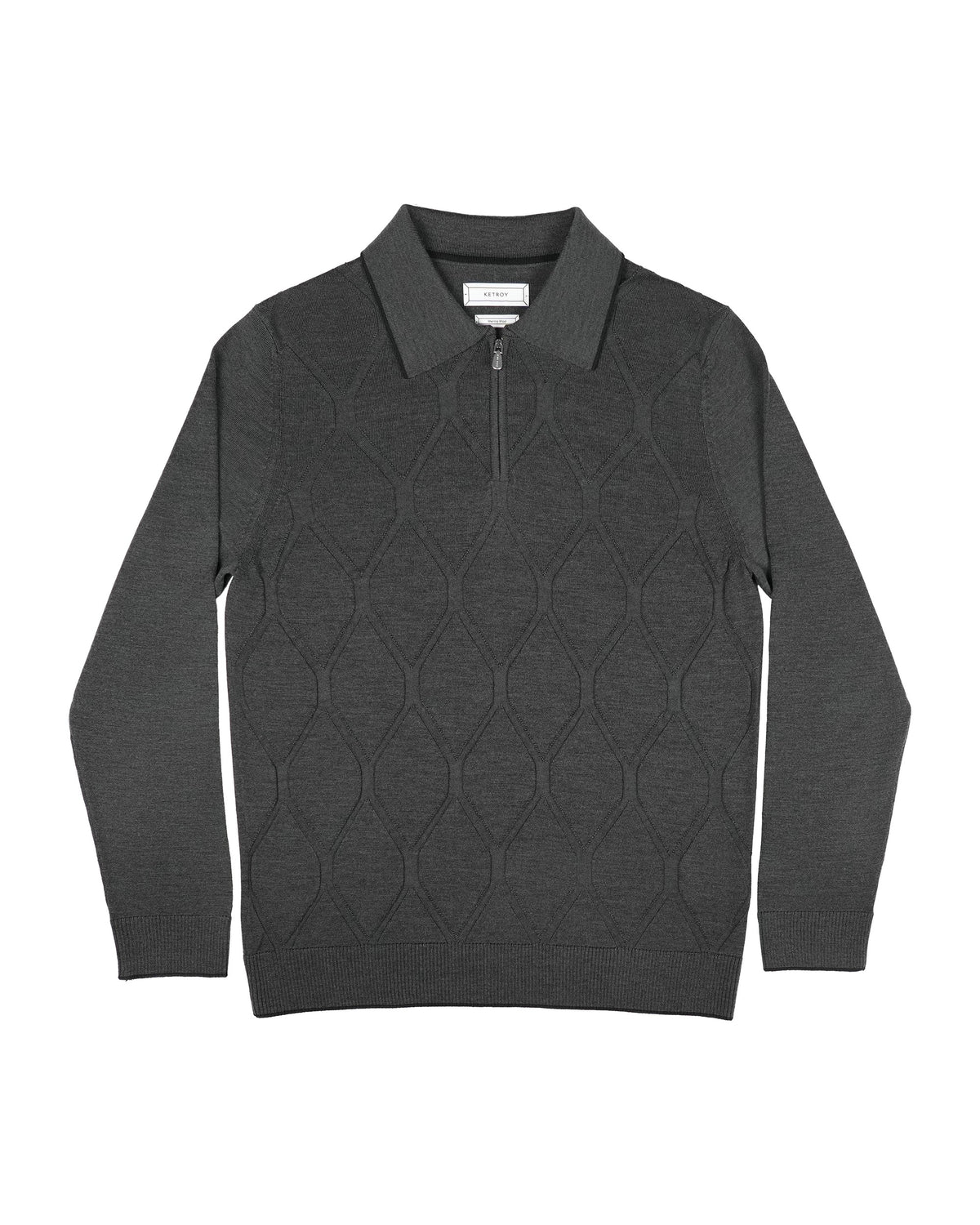 Ketroy Crewneck Wool Sweater – Anthracite