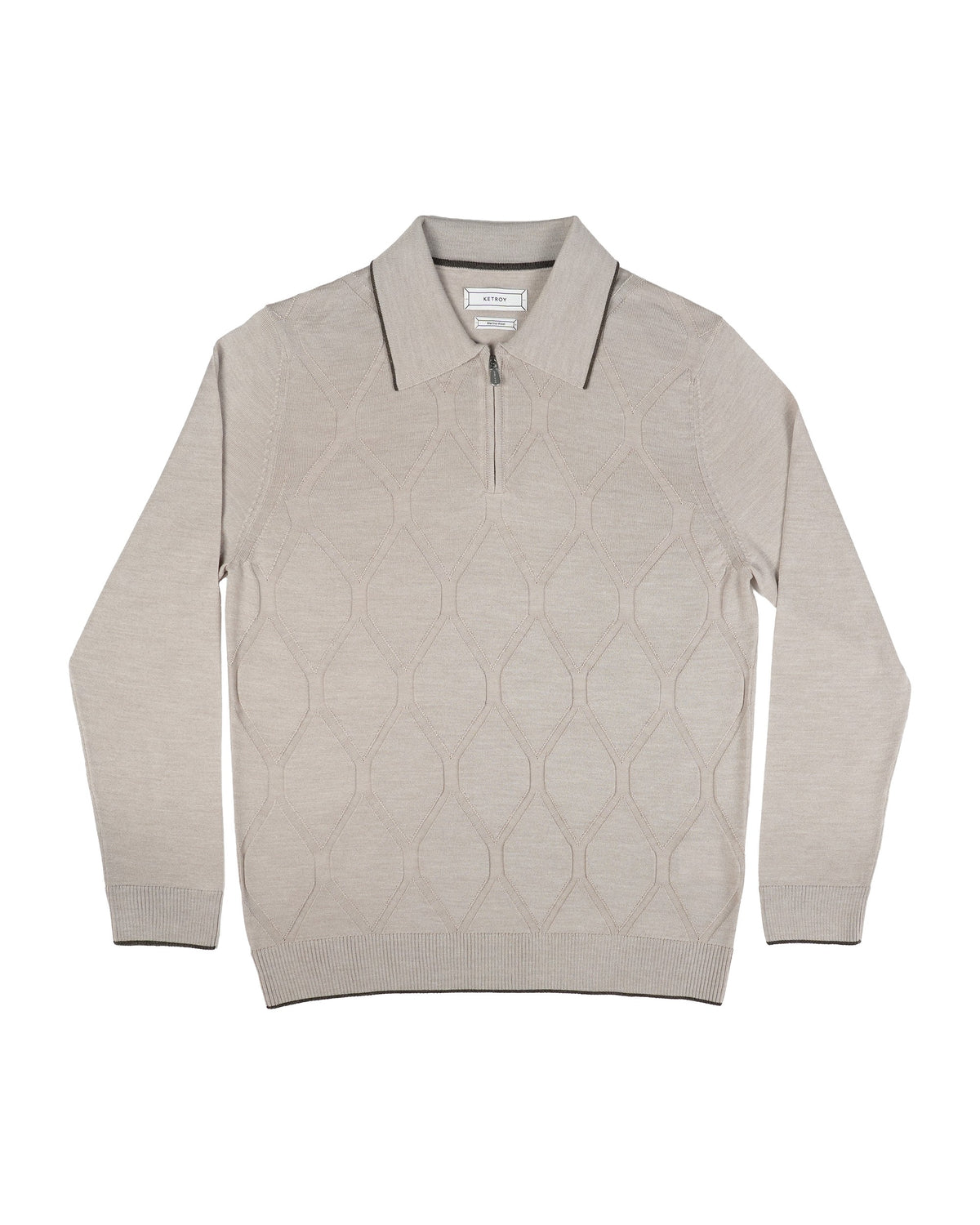 Ketroy Crewneck Wool Sweater – Beige