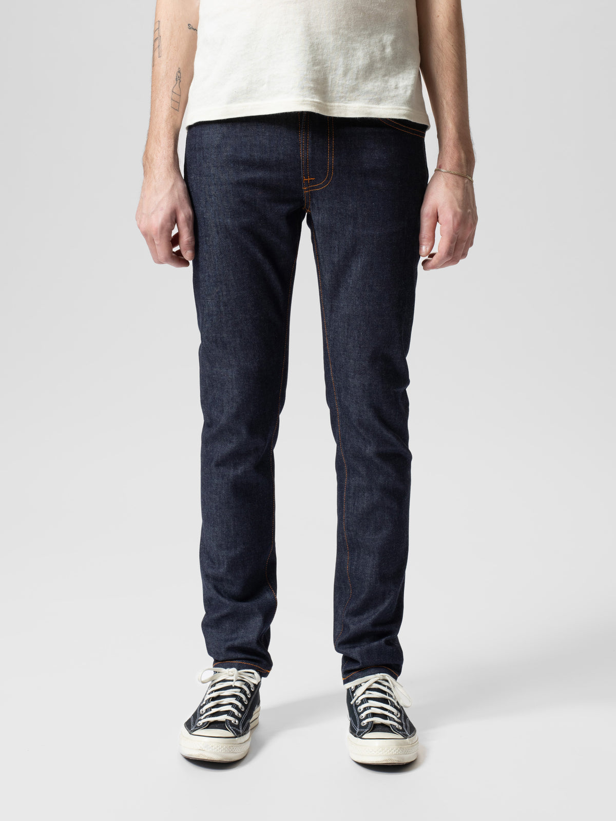 Nudie Jeans Lean Dean Dry 16 Dips jeans - model front