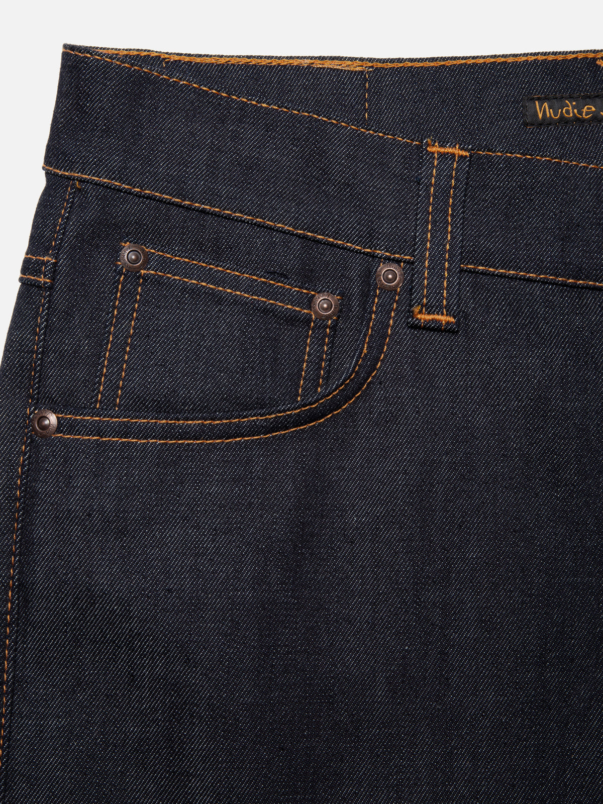 Nudie Jeans Lean Dean Dry 16 Dips jeans - front pocket detail