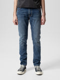 Nudie Jeans Lean Dean Troubled Sea jeans - model front