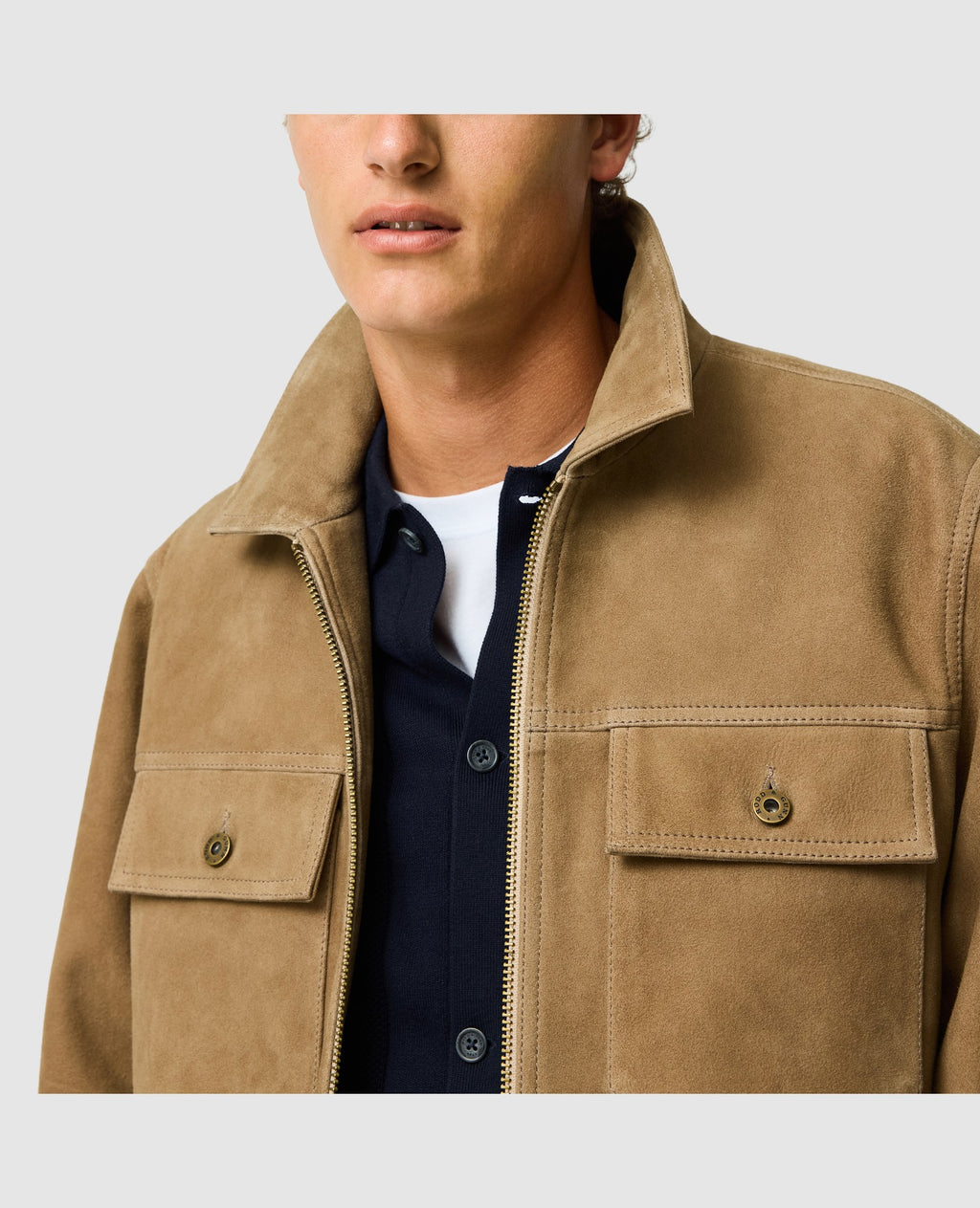 Rodd & Gunn Waitomo Caves Leather Jacket – Taupe