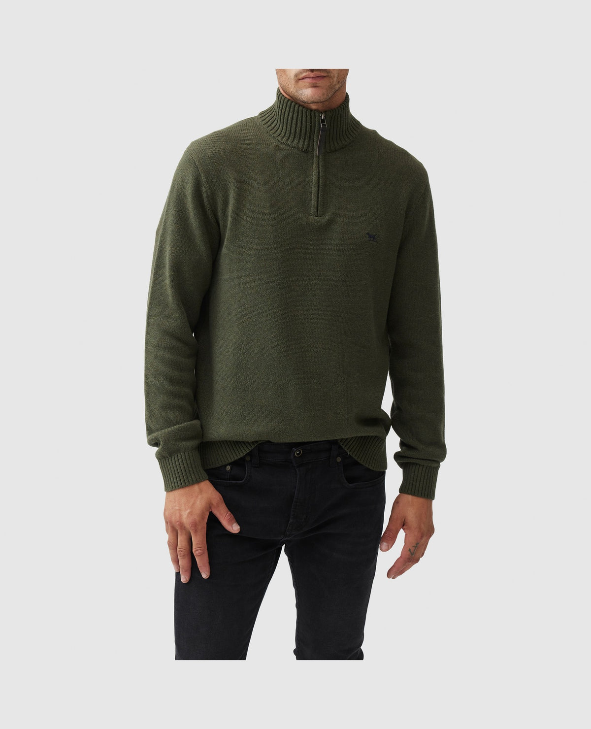 Rodd & Gunn Merrick Bay Mid Zip-Up Sweater – Loden