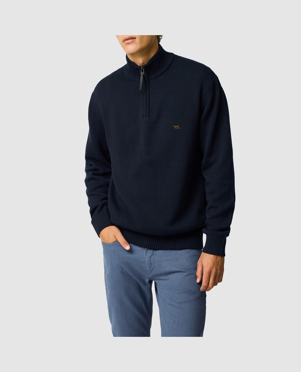 Rodd & Gunn Merrick Bay Mid Zip-Up Sweater – Sapphire