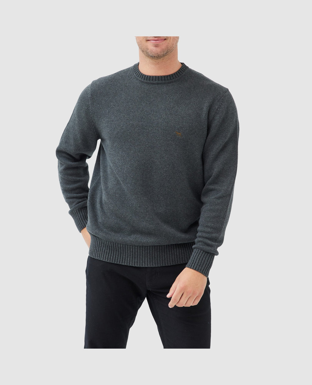 Rodd & Gunn Gunn Knit Crew Neck Sweater – Charcoal