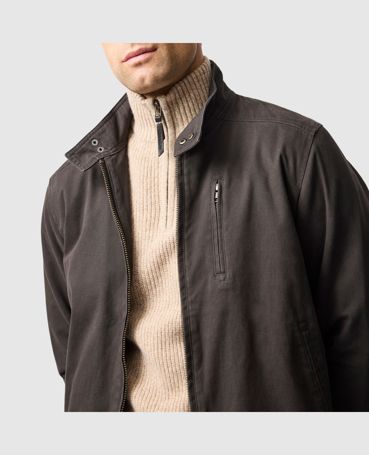 Rodd & Gunn Robbies Road Quarter Zip-Up Sweater – Flax