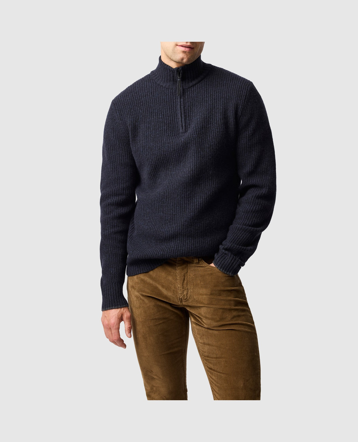 Rodd & Gunn Robbies Road Quarter Zip-Up Sweater – Midnight