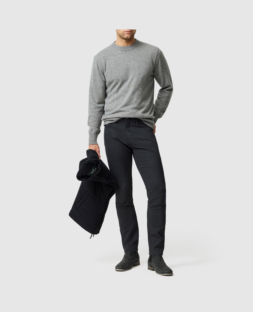 Rodd & Gunn Stewart Island Crew Neck Sweater – Charcoal