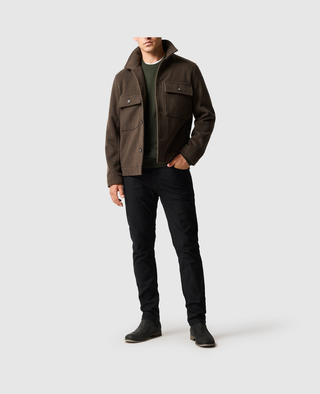 Rodd & Gunn Stewart Island Crew Neck Sweater – Fatigue