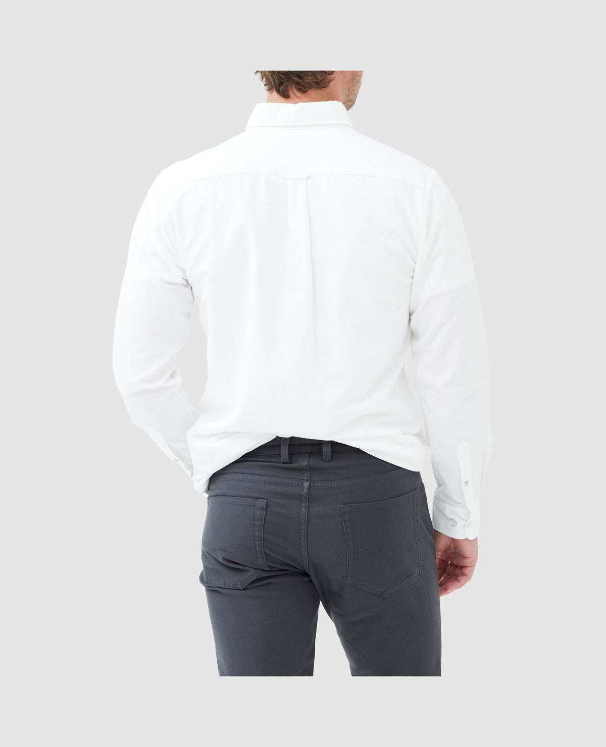 Rodd & Gunn Gunn Oxford Long Sleeve Sportshirt – Blanc