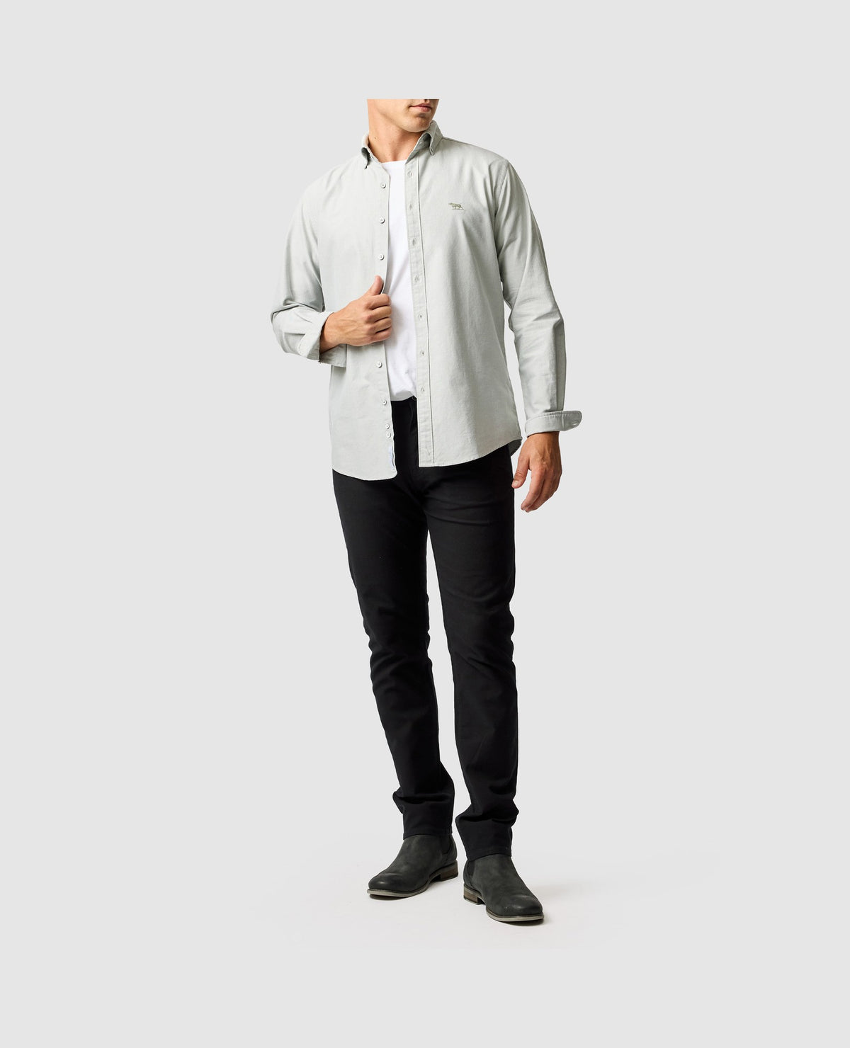 Rodd & Gunn Gunn Oxford Long Sleeve Sportshirt – Eucalyptus