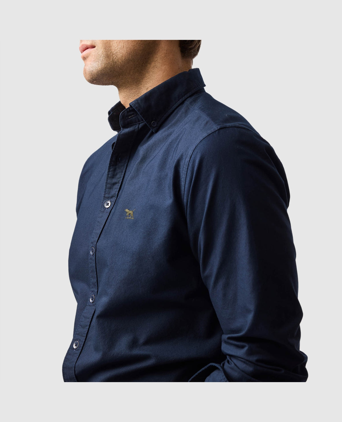 Rodd & Gunn Gunn Oxford Long Sleeve Sportshirt – Ink
