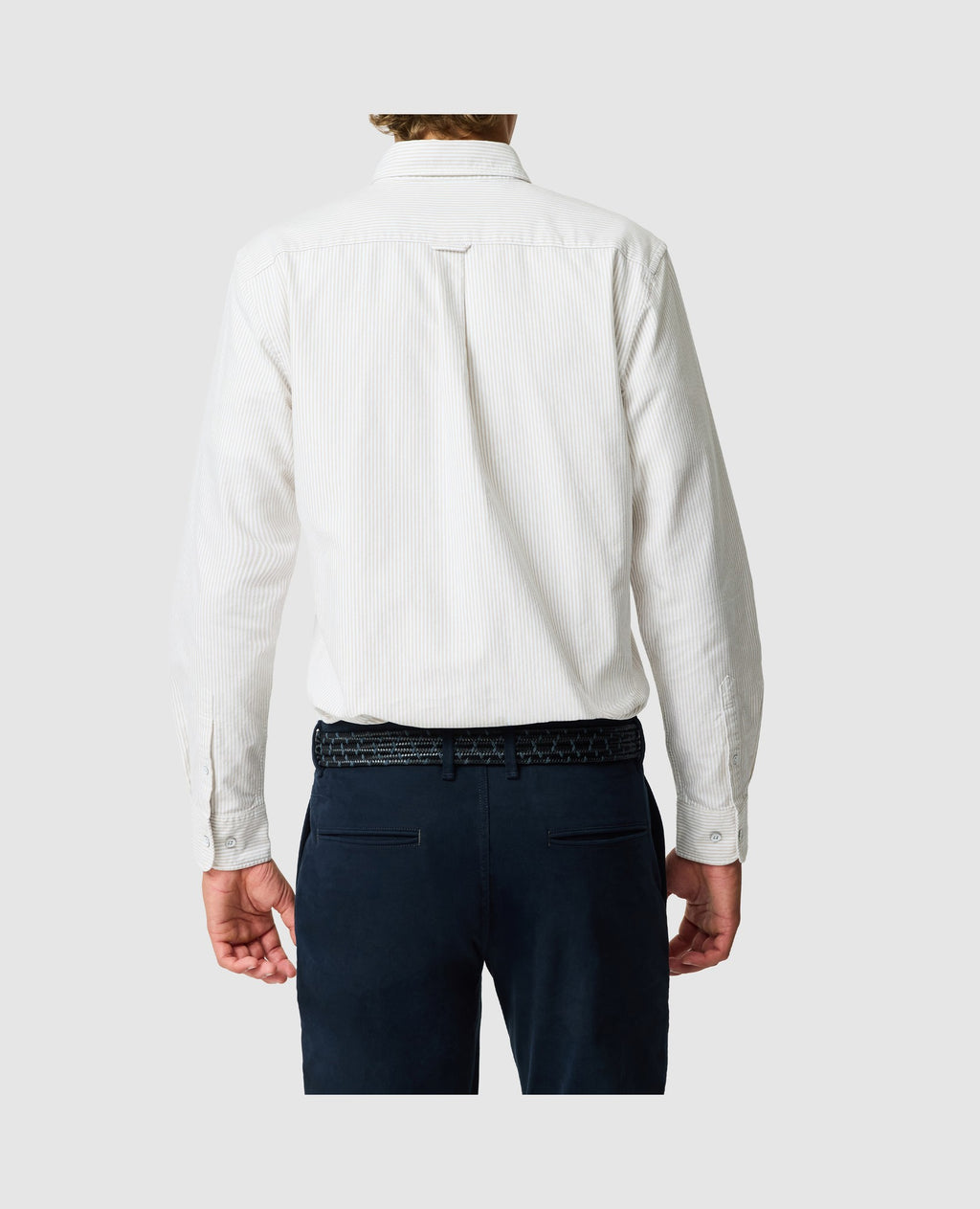 Rodd & Gunn Gunn Oxford Stripe Long Sleeve Sportshirt – Natural