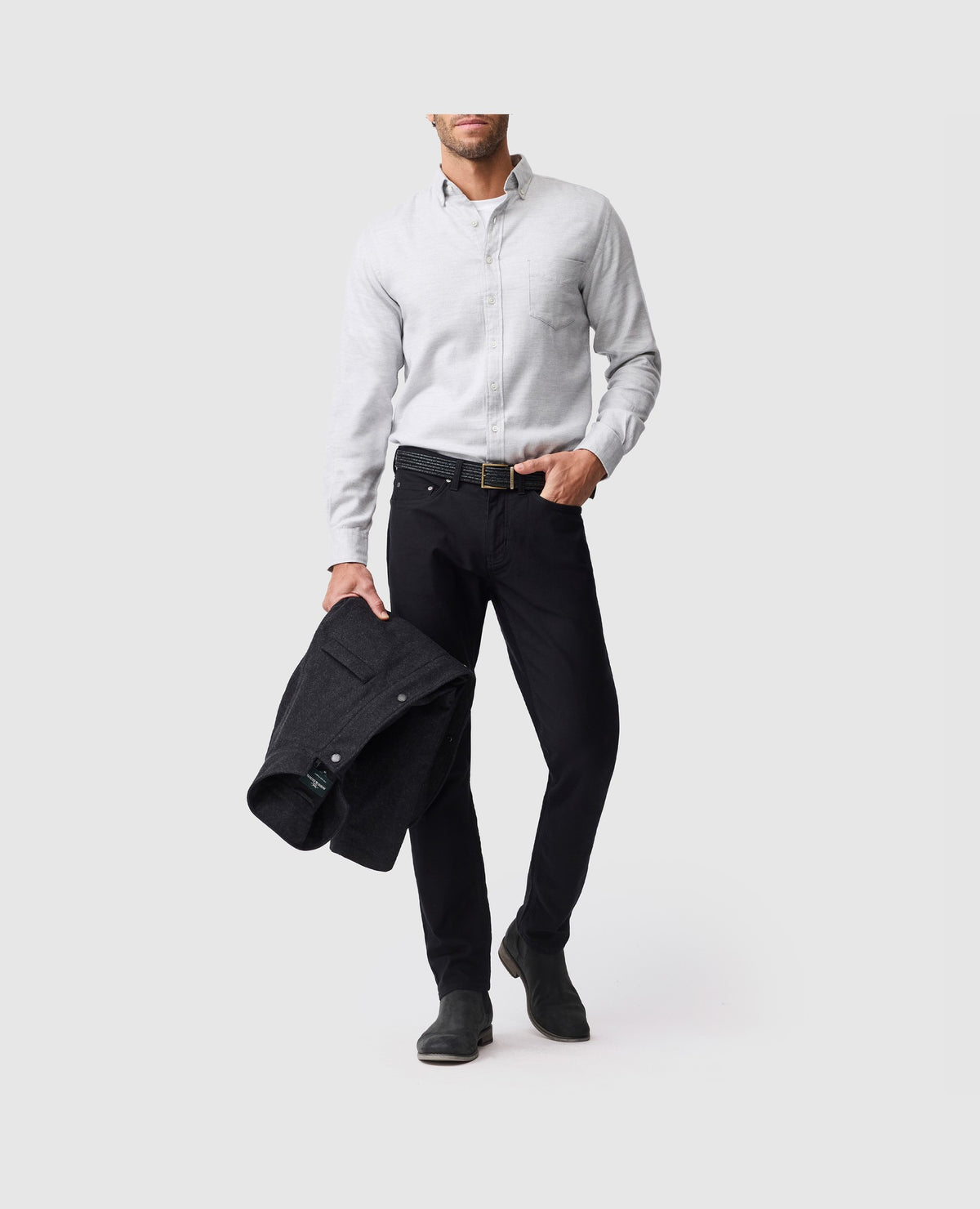 Rodd & Gunn Barrhill Long Sleeve Sportshirt – Silver