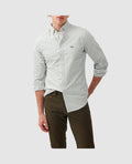 Rodd & Gunn Gunn Check Oxford 3 Long Sleeve Sportshirt – Olive