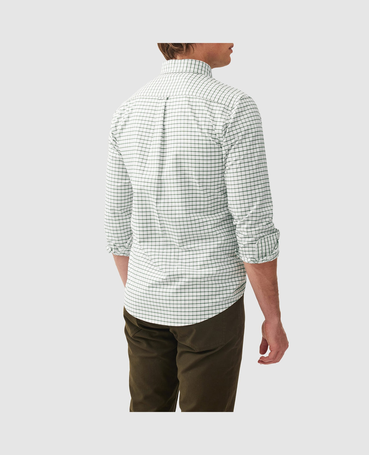 Rodd & Gunn Gunn Check Oxford 3 Long Sleeve Sportshirt – Olive