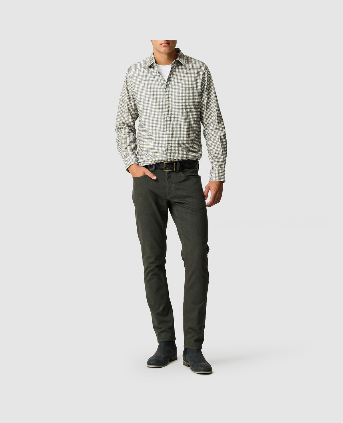 Rodd & Gunn Gledknowe Long Sleeve Sportshirt – Olive