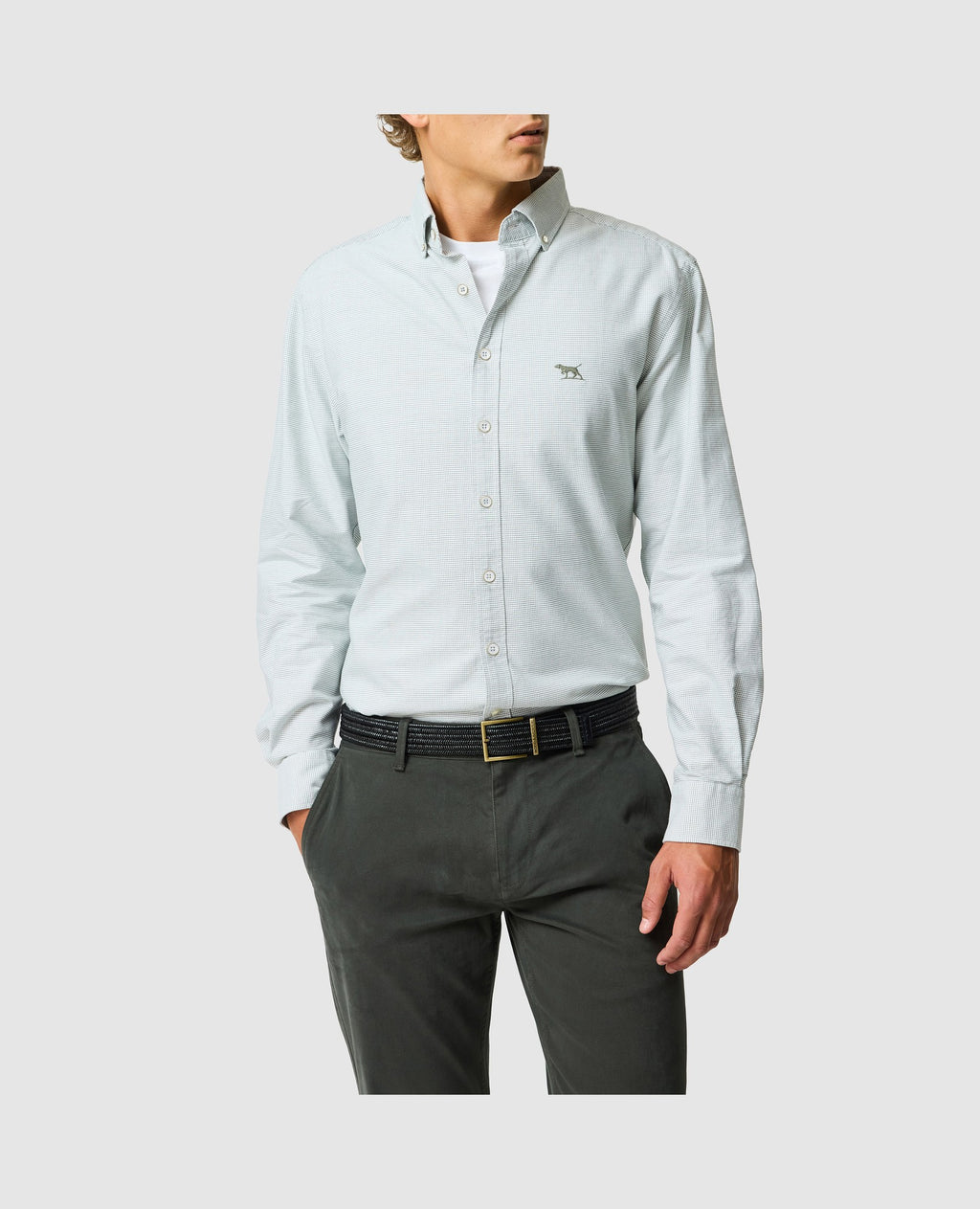 Rodd & Gunn Gunn Oxford 2 Long Sleeve Sportshirt – Fern