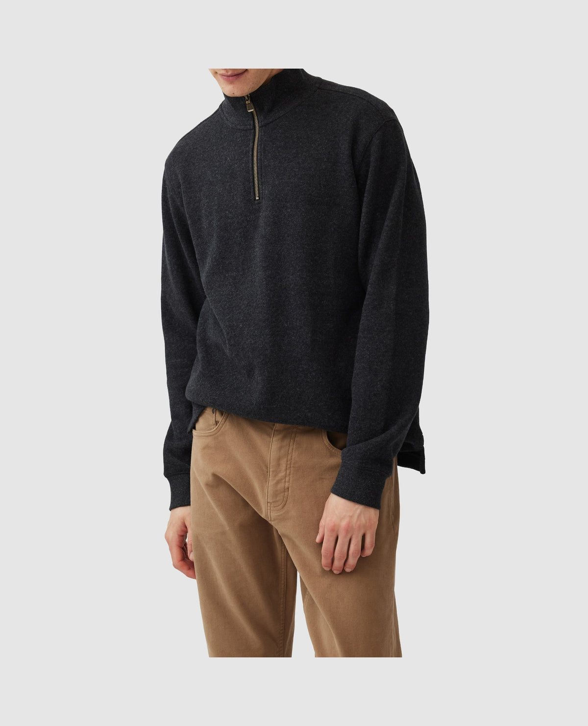 Rodd & Gunn Alton Ave Mid Zip-Up Sweater – Asphalt