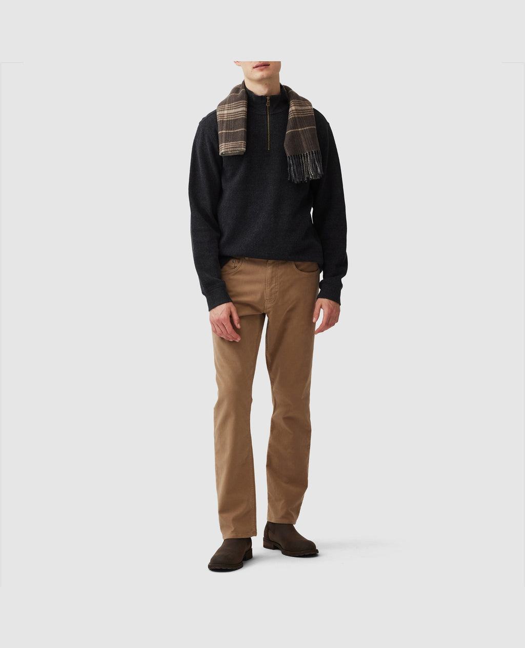 Rodd & Gunn Alton Ave Mid Zip-Up Sweater – Asphalt