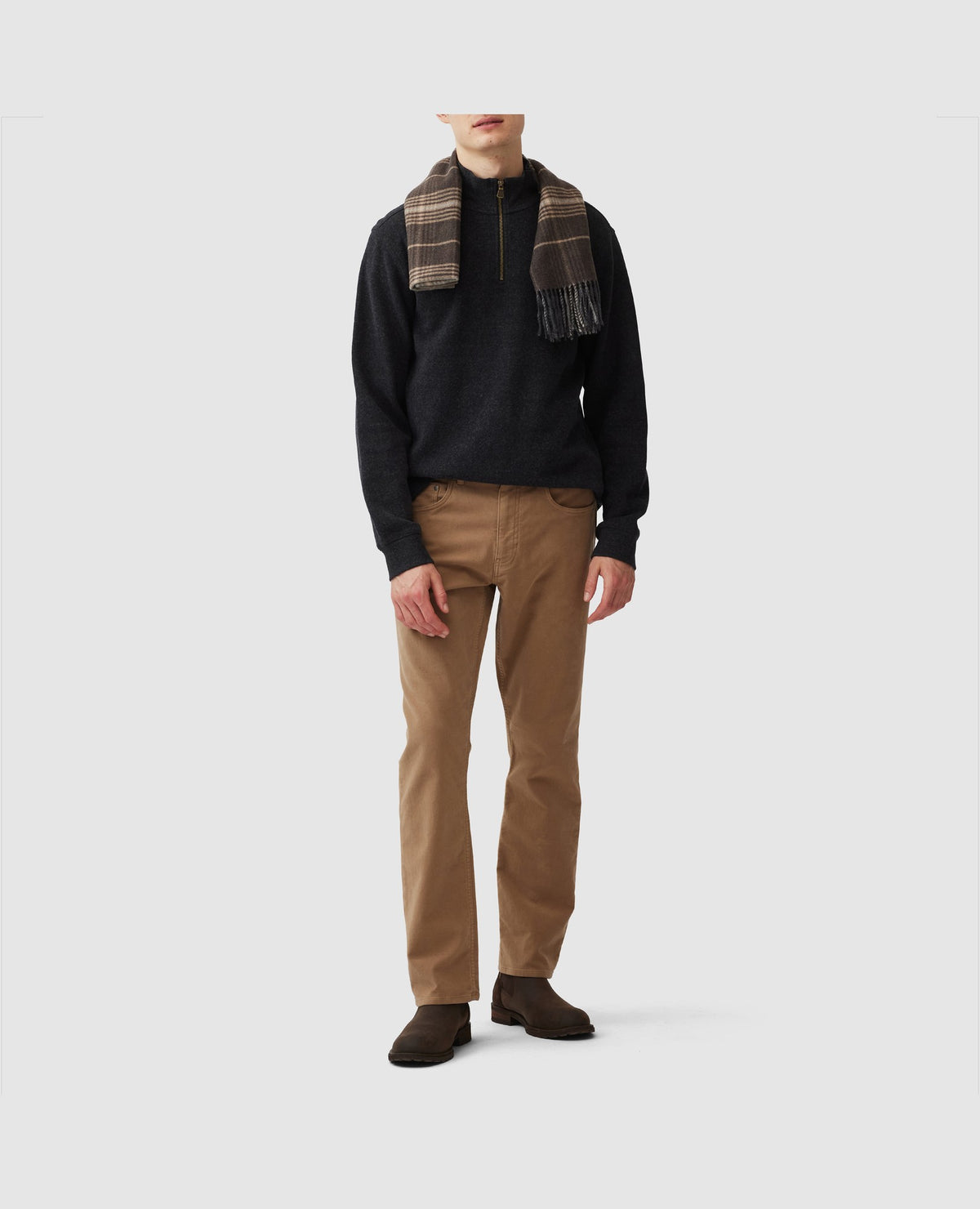 Rodd & Gunn Alton Ave Mid Zip-Up Sweater – Asphalt