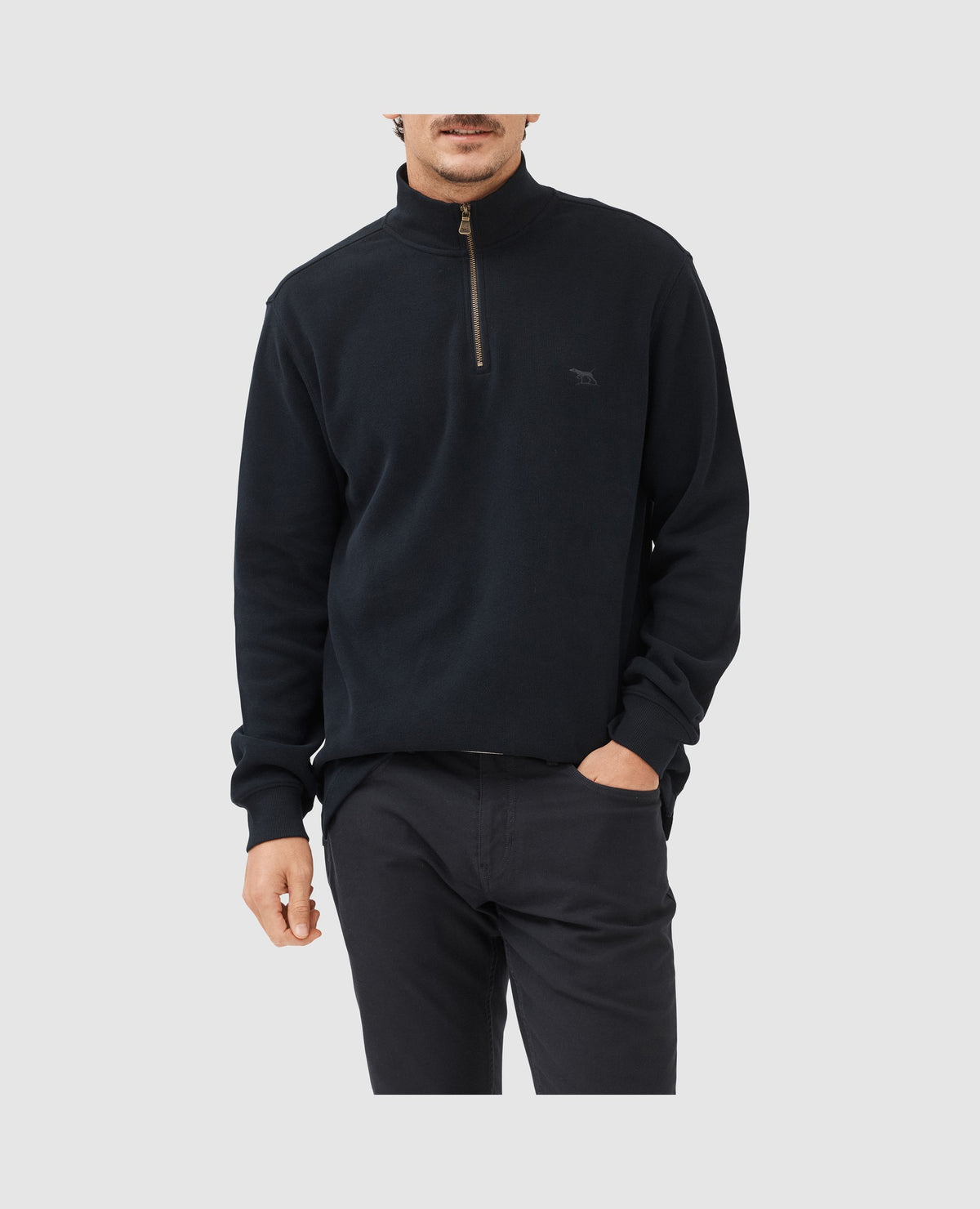 Rodd & Gunn Alton Ave Mid Zip-Up Sweater – Eclipse