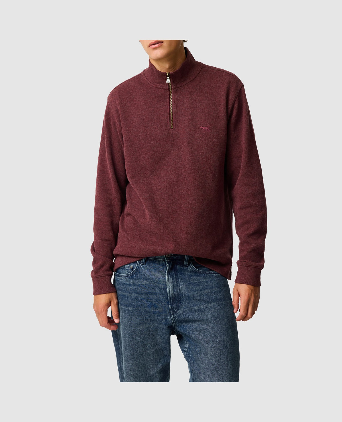 Rodd & Gunn Alton Ave Mid Zip-Up Sweater – Rust