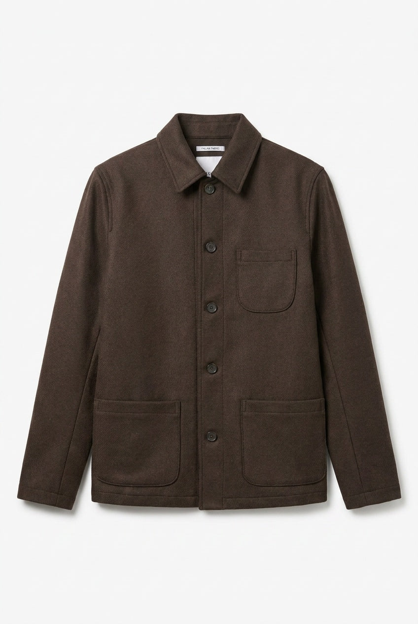 Chiltern Shacket Sleeve Lining - Birbo Twill Chocolate - Wear London