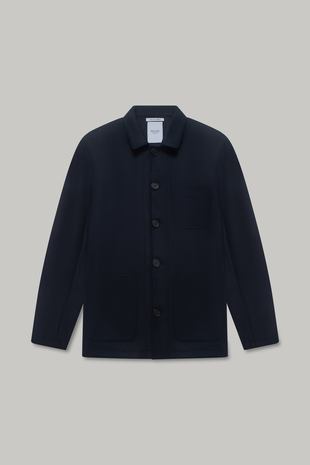 Chiltern Shacket Sleeve Lining - Birbo Twill Navy - Wear London