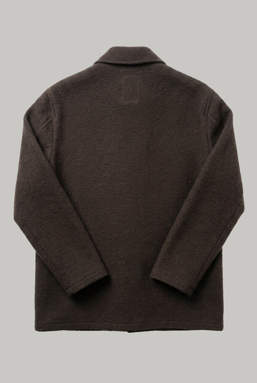 Thatcher Jacket - Chocolate Boiled Wool - Wear London