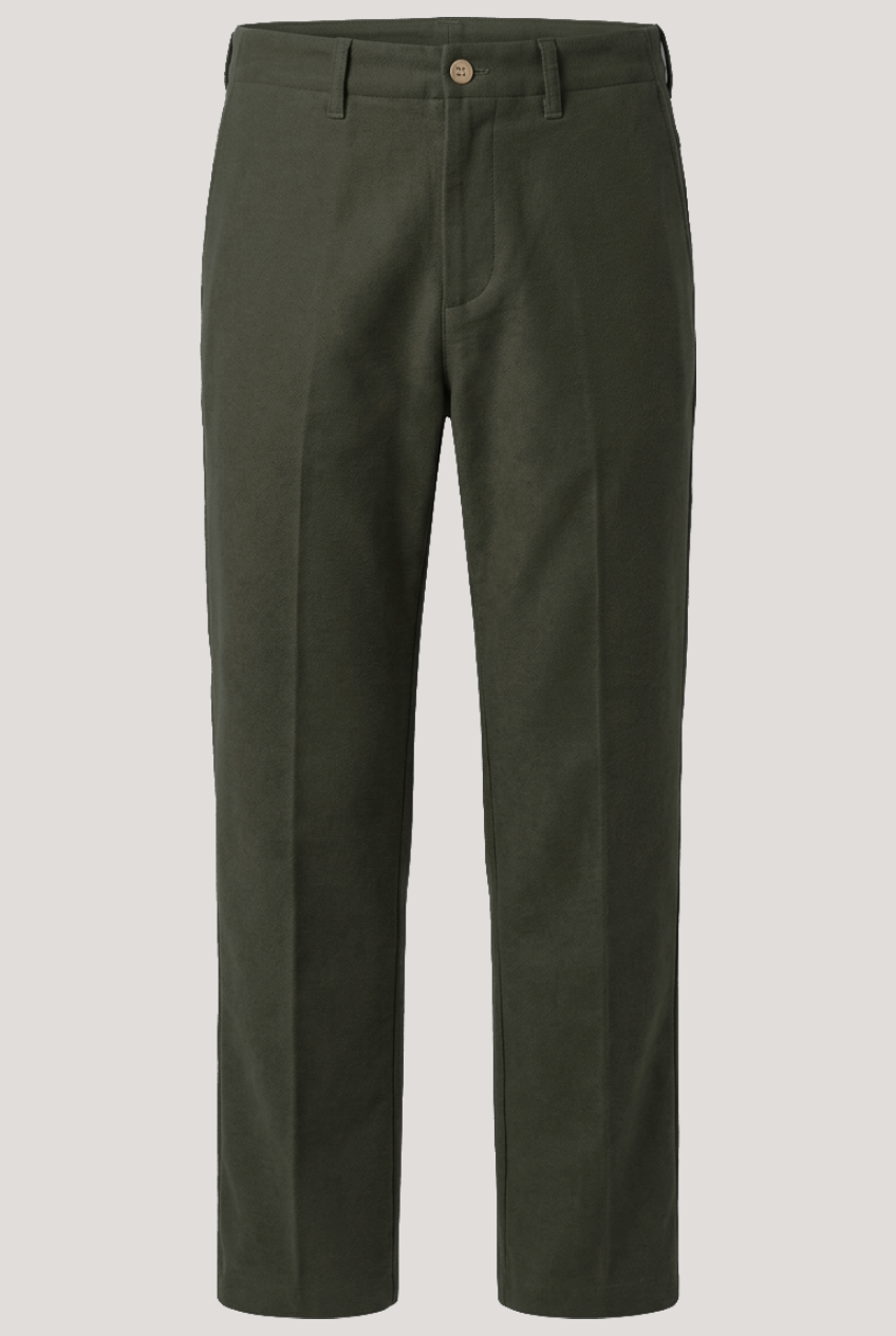 Wentworth Trouser - Olive Moleskin - Wear London