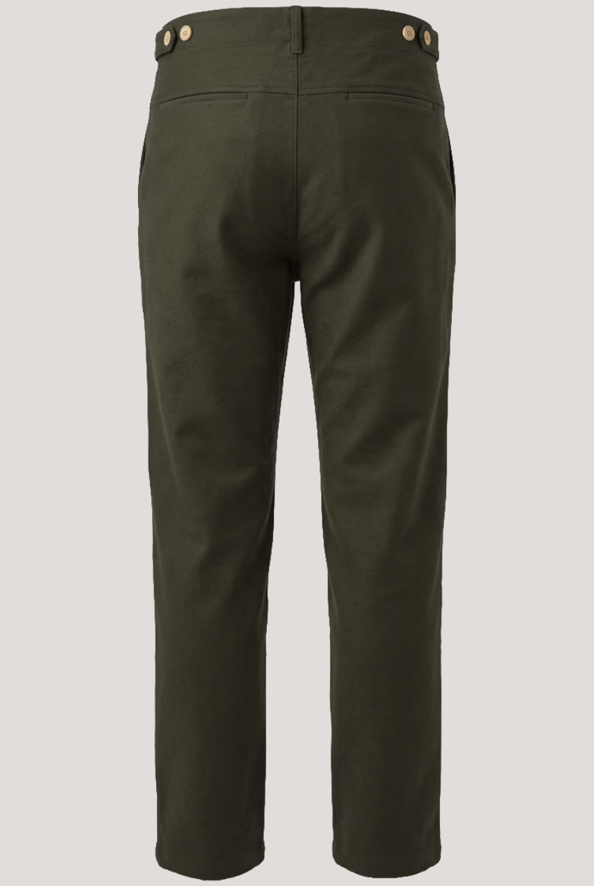 Wentworth Trouser - Olive Moleskin - Wear London